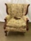 Upholstered Channel Back Armchair
