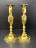 Pair of Tall Baldwin Brass Candle Sticks