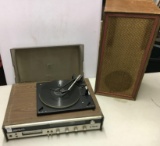 ICP Turn Table with 8-Track Tape Player and Speaker