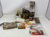 Wallpaper Border, Squirrel Planter, Leather Lube, Floral Arranging Items