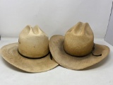 2 Straw Cowboy Hats- One is Wrangler