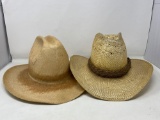 2 Resistol Straw Cowboy Hats