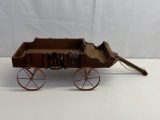 Wooden Wagon with Steel Wheels