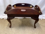 Coffee Table with Tray Top and Queen Anne Legs