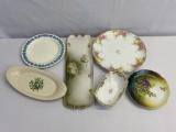 Lenox Holly Tray, China Dresser Tray, Floral Plates, Wedgwood Plate and Rectangular Bowl