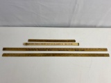 Advertising Pieces- Ruler, Folding Rule and 2 Yard Sticks