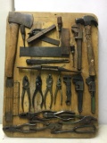 Antique Tools Display on Board