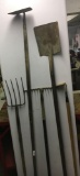 Garden Tools- Fork, Rake Hoe, Shovel, Trowel