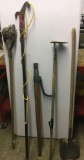 Long-Handled Tools: Edger, Pruner, Log Roller, Hoe, Shovel
