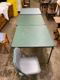 3 Folding Card Tables and One Chair