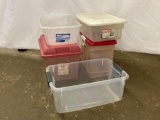 Sterilite and Rubbermaid Totes- 2 Without Lids
