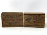 2 Wooden Codfish Boxes: Beardsley's and Bob-White