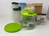 Tupperware Power Chef System with Box and 3 Plastic Lidded Containers