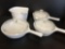3 Lidded Corning Ware Skillets and Measuring Cup