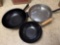3 Skillets- One is Covered