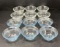 6 Fire King Philbe and 6 Plain Glass Custard Cups