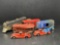 Antique Vintage Toy lot: 2 Die Cast Tow Trucks, Train Engine and 2 Other Cars