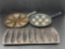 2 Cast Iron Corn Bread Pans and Cast Iron Muffin Pan