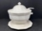 Pfaltzgraff White Lidded Tureen with Ladle and Underplate
