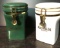 2 Gevalia Coffee Canisters- Green & White