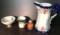 Nippon Chocolate Pot and Cup; Hand painted Japan Small Vase; Teacup