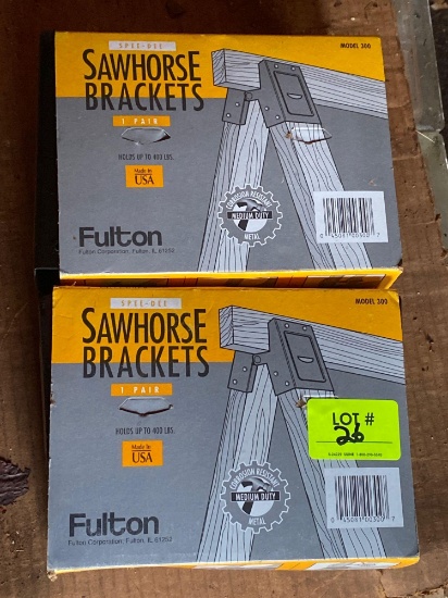 2 Boxes of Sawhorse Brackets- One Pair in Each Box- New