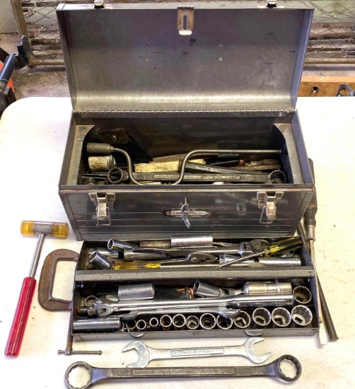 Craftsman Metal Tool Box and Contents