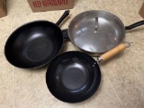 3 Skillets- One is Covered
