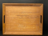TeakWood Tray with Cut-Out Handles