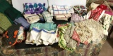Tea Towels, Lace Linens, Assorted Fabrics