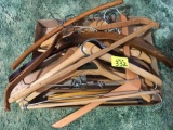 Lot of Vintage Wooden Hangers, Some Advertising