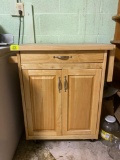 Kitchen Island with Single Drawer and 2 Doors and Knife Storage