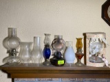5 Oil Lamps and 3 Extra Glass Shades
