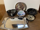 Silver Plate Tray and Pan, Bakeware, Reflector Bowls