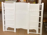 White Single Size Bed- Headboard, Footboard and Side Rails