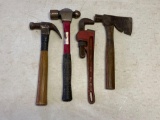 Claw Hammer, Ball Peen Hammer, Wrench and Hatchet