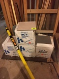 4 Boxes of Glazed Ceramic Tile and Extension Handle