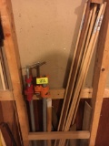 2 Pipe Clamps and Wooden Dowels