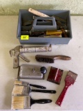 Tool Caddy, Paint Brushes, Scrapers, Wire Brush, Caulk Gun