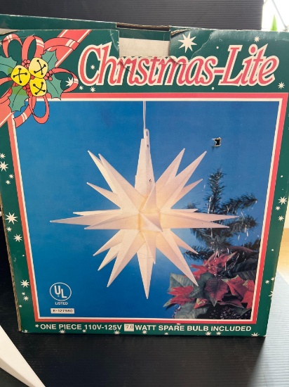 Christmas star of Bethlehem plastic light