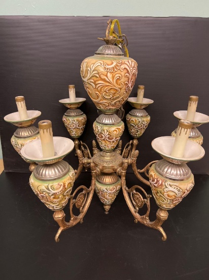 Chandelier - ceramic, 6 light