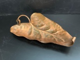 Copper leaf dish