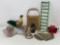 Whirlygig, Wooden Wash Board, Green Ladder, Crumbers, Cherub Figure,, Miniature Lantern, Butterfly