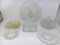 Glass Serving Plate, Egg Dish, Lidded Candy Dish, 2 Small Bowls and Square Plate