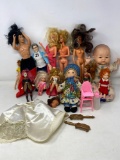 Dolls Lot- Fashion Dolls, Annie, Holly Hobbie, 2 Male Dolls, Clothing & Accessories