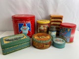 Decorative and Vintage Food Tins- 8 in Lot