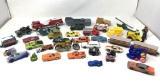 Large Grouping of Plastic & Die Cast Cars, Trucks, Train Cars, Boats, Helicopter