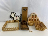Baskets, Cow Coat Hook, Wooden Cow Plaque, Display Box
