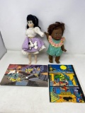 2 Dolls and 2 Colorforms Type Playsets