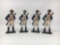 4 Revolutionary War Cast Metal Soldiers